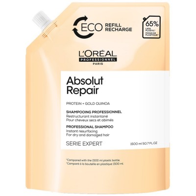 L'Oreal Professionnel Absolut Repair Gold Quinoa + Protein Shampoo 1500ml (Refill)