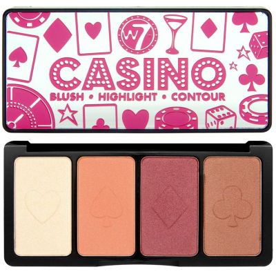 W7 FACE PALETTE "CASINO" BLUSH - HIGHLIGHT- CONTOUR 16g